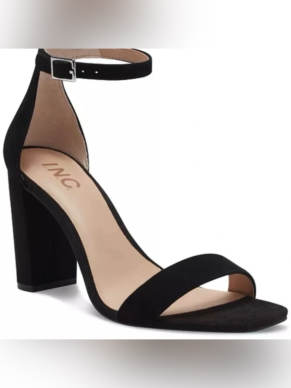 I.n.c. International Concepts Women's Lexini Two-Piece Sandals Black Suede
